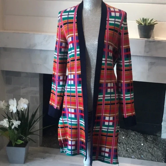 Anthropologie Moth Williston Plaid Cardigan XS VERY GOOD USED CONDITION. - Picture 8 of 12